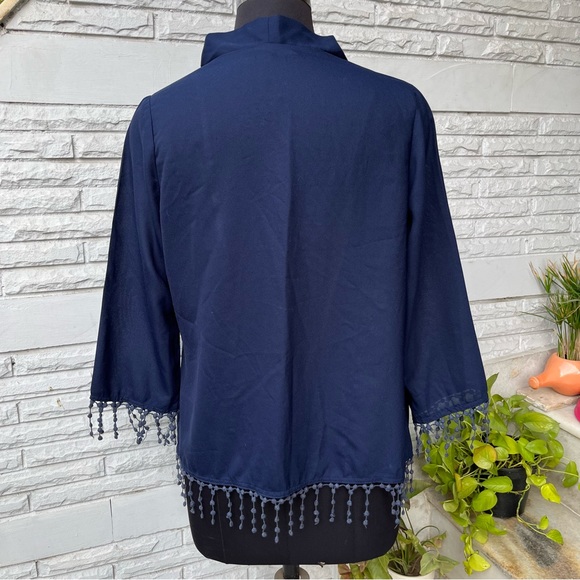 NWOT Navy Blue Open Shrug for Summers - Picture 5 of 6